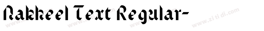 Nakheel Text Regular字体转换